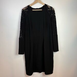 Annie 50 Women’s Black Long Sleeve Dress, Size Large, Vintage Inspired, Classic